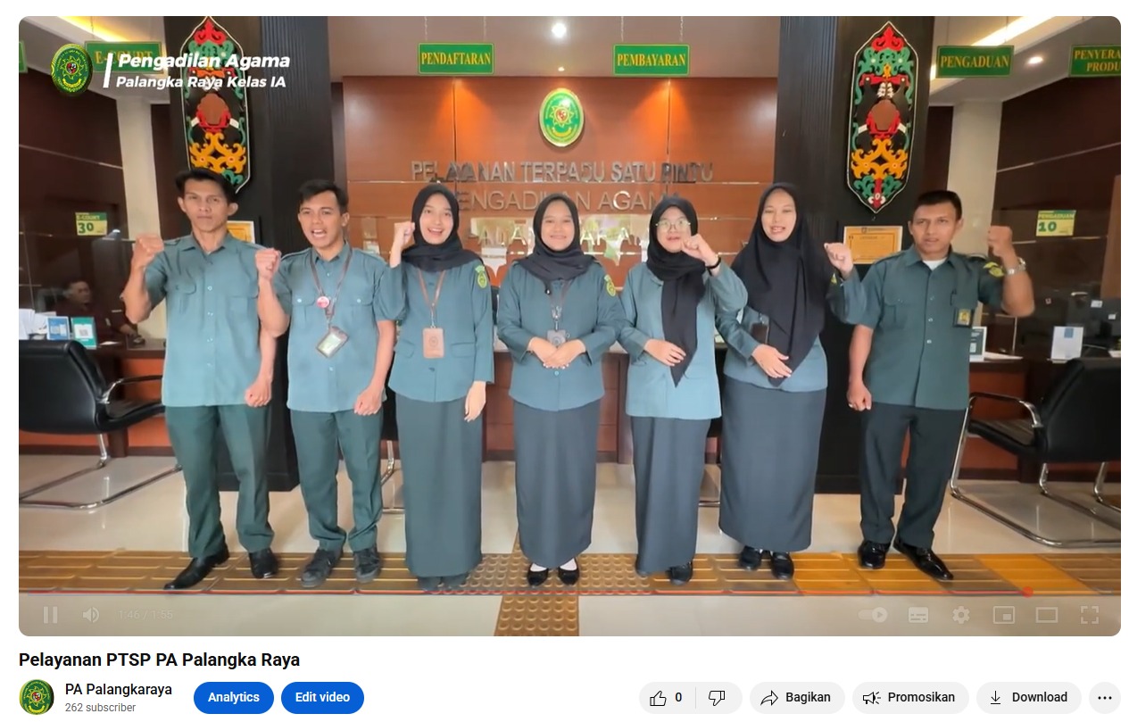 Pelayanan PTSP PA Palangka Raya